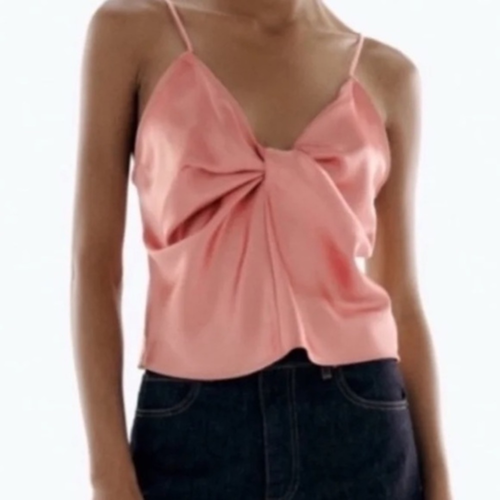 Zara Satin Pink Cami Top